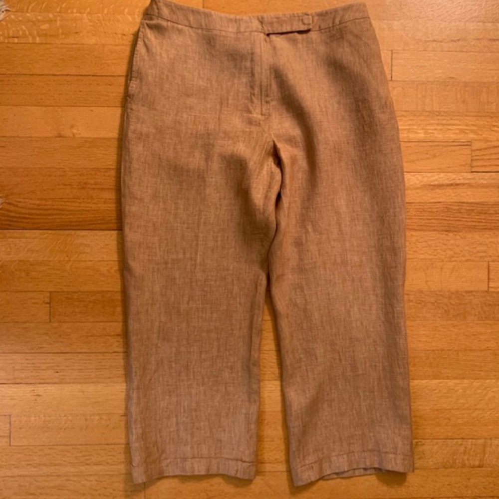 Jones New York Country Linen Crop Pants 12